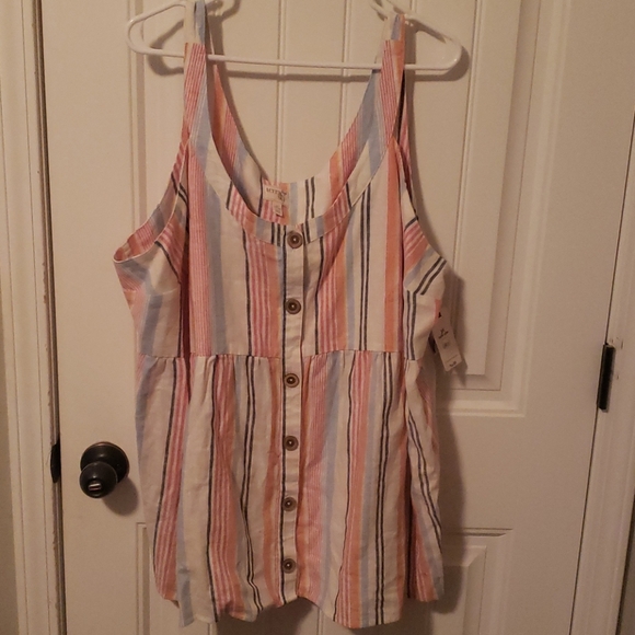 Terra & Sky Tops - Terra & sky button up tank size 3X